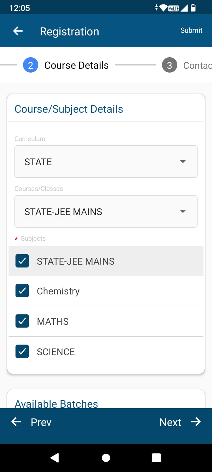 Registration Entry