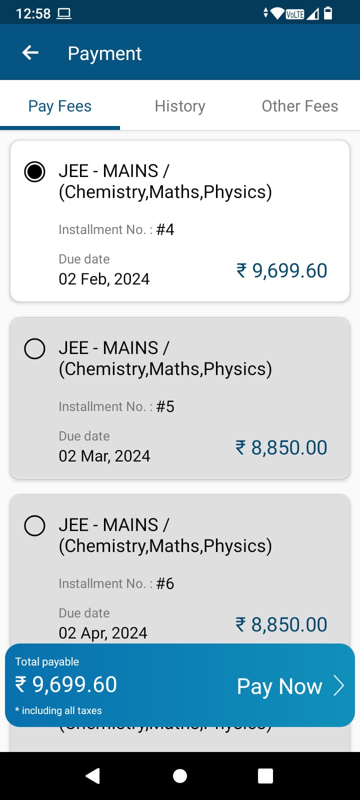 Pay Installment